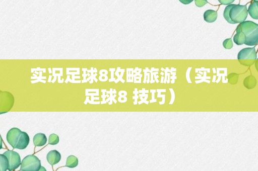 实况足球8攻略旅游（实况足球8 技巧）