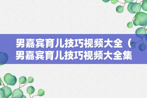 男嘉宾育儿技巧视频大全（男嘉宾育儿技巧视频大全集）