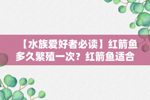 【水族爱好者必读】红箭鱼多久繁殖一次？红箭鱼适合和什么鱼混养？