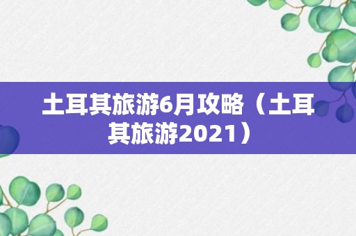 土耳其旅游6月攻略（土耳其旅游2021）