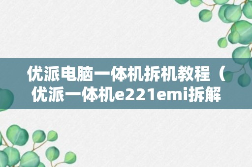 优派电脑一体机拆机教程（优派一体机e221emi拆解图）