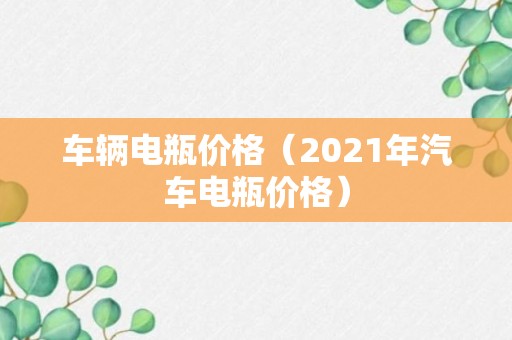 车辆电瓶价格（2021年汽车电瓶价格）