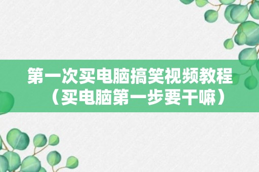 第一次买电脑搞笑视频教程（买电脑第一步要干嘛）