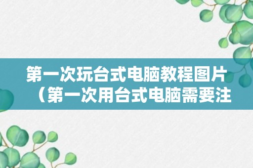 第一次玩台式电脑教程图片（第一次用台式电脑需要注意什么）