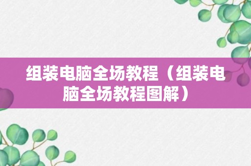 组装电脑全场教程（组装电脑全场教程图解）