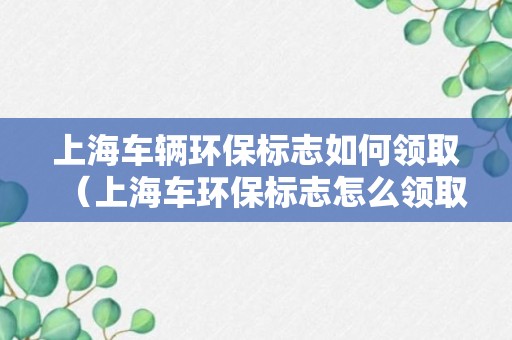 上海车辆环保标志如何领取（上海车环保标志怎么领取）