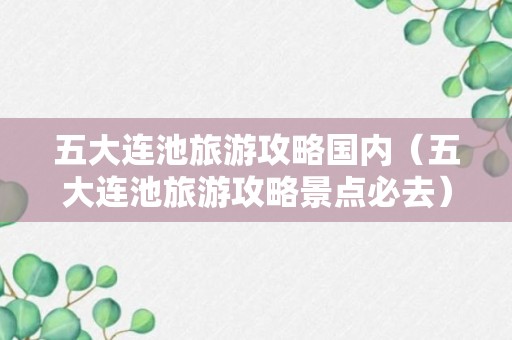 五大连池旅游攻略国内（五大连池旅游攻略景点必去）