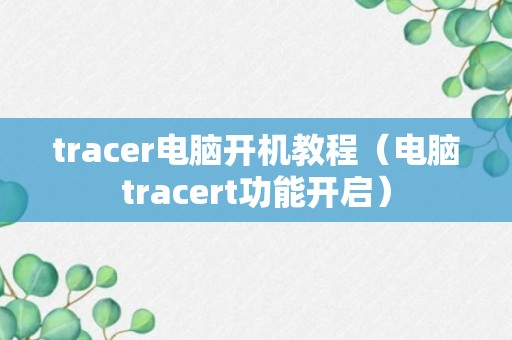 tracer电脑开机教程（电脑tracert功能开启）