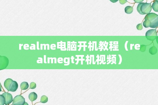 realme电脑开机教程（realmegt开机视频）