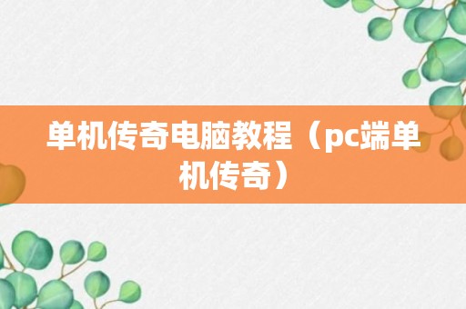 单机传奇电脑教程（pc端单机传奇）