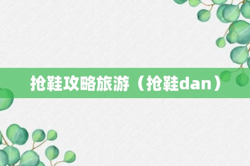 抢鞋攻略旅游（抢鞋dan）