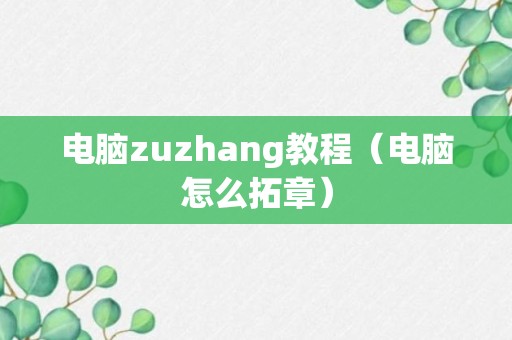 电脑zuzhang教程（电脑怎么拓章）