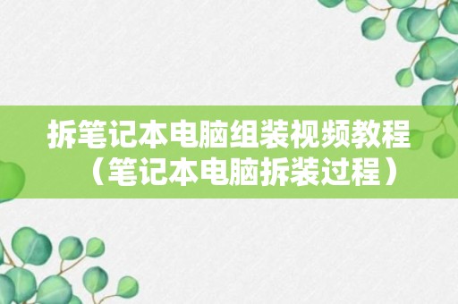 拆笔记本电脑组装视频教程（笔记本电脑拆装过程）