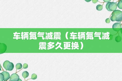 车辆氮气减震（车辆氮气减震多久更换）