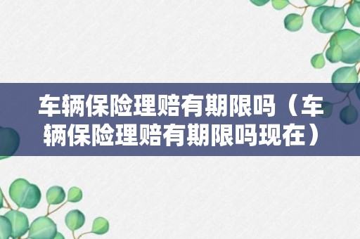 车辆保险理赔有期限吗（车辆保险理赔有期限吗现在）