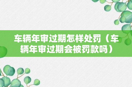 车辆年审过期怎样处罚（车辆年审过期会被罚款吗）