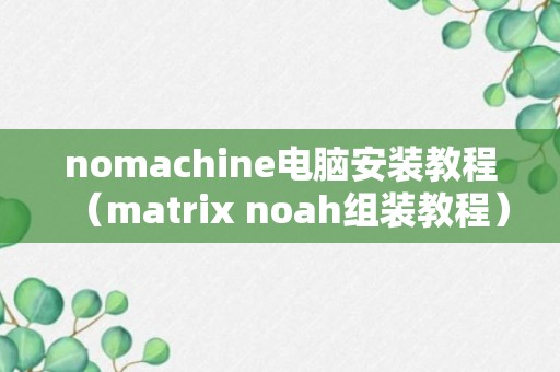 nomachine电脑安装教程（matrix noah组装教程）