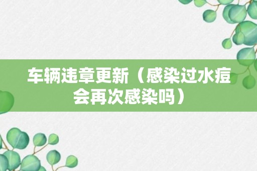 车辆违章更新（感染过水痘会再次感染吗）