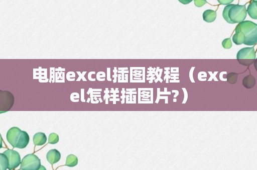 电脑excel插图教程（excel怎样插图片?）