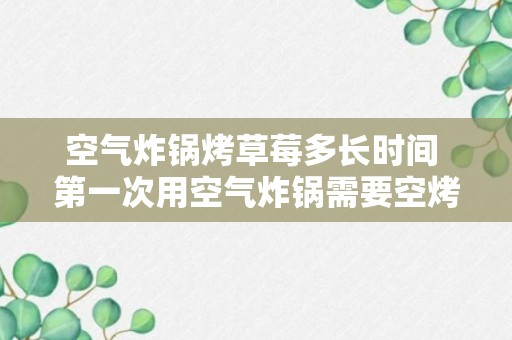 空气炸锅烤草莓多长时间 第一次用空气炸锅需要空烤多久