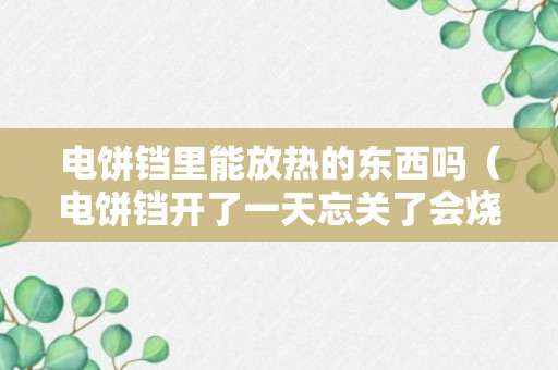 电饼铛里能放热的东西吗（电饼铛开了一天忘关了会烧坏吗）