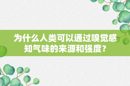 为什么人类可以通过嗅觉感知气味的来源和强度？