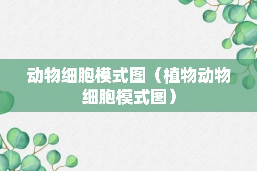 动物细胞模式图（植物动物细胞模式图）