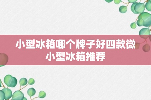 小型冰箱哪个牌子好四款微小型冰箱推荐