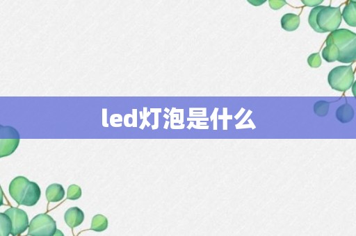 led灯泡是什么