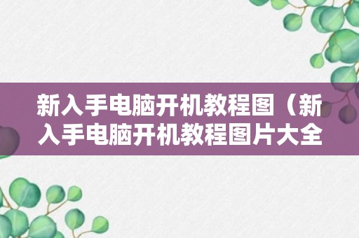 新入手电脑开机教程图（新入手电脑开机教程图片大全）