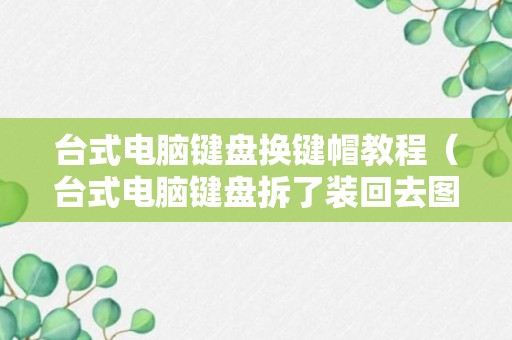 台式电脑键盘换键帽教程（台式电脑键盘拆了装回去图解）