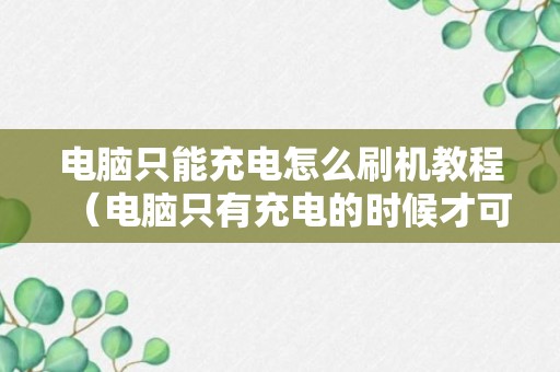 电脑只能充电怎么刷机教程（电脑只有充电的时候才可以开机是什么原因）