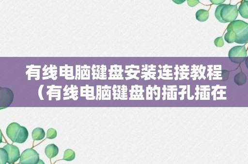 有线电脑键盘安装连接教程（有线电脑键盘的插孔插在哪）